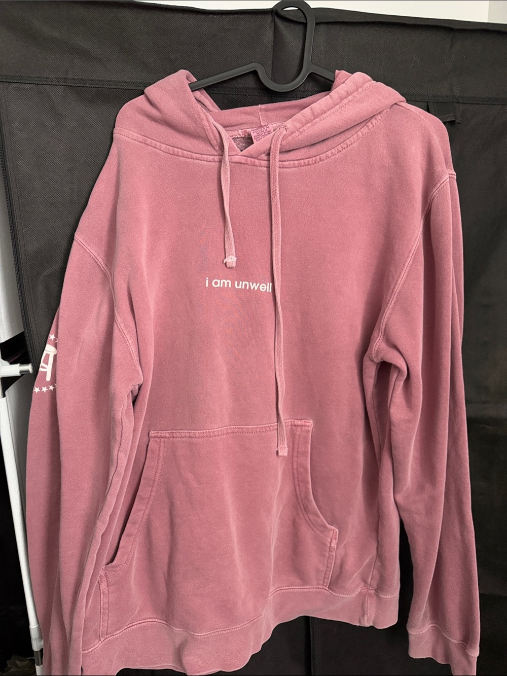 Women's Pink Pullover Hoodie 'i am unwell' barstool sports